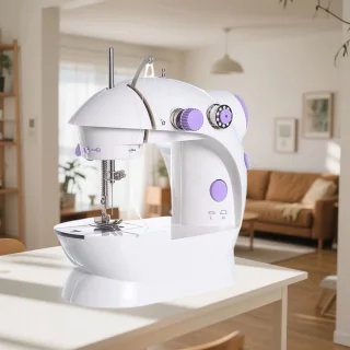 CHIWIN Mini Naaimachine Kindermodel met Batterij en Adapter