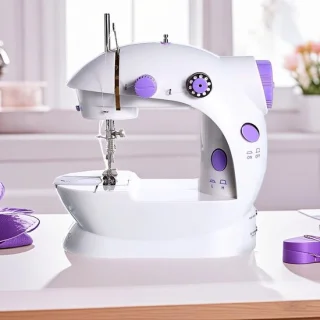 CHIWIN Mini Naaimachine Kindermodel met Batterij en Adapter