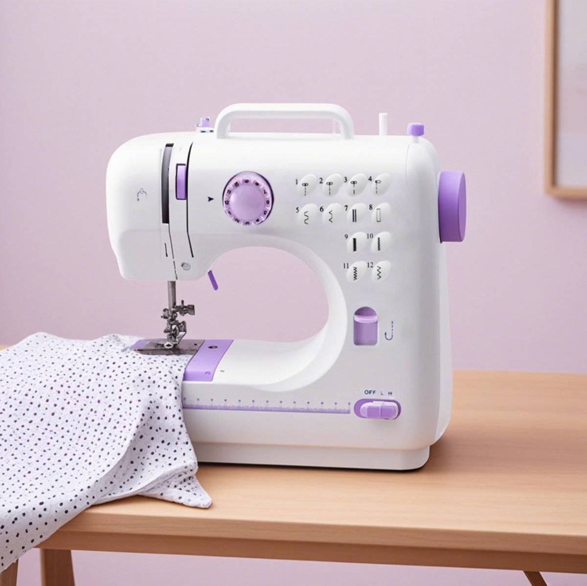 CHIWIN Mini Naaimachine met 12 Patronen en Accessoireset