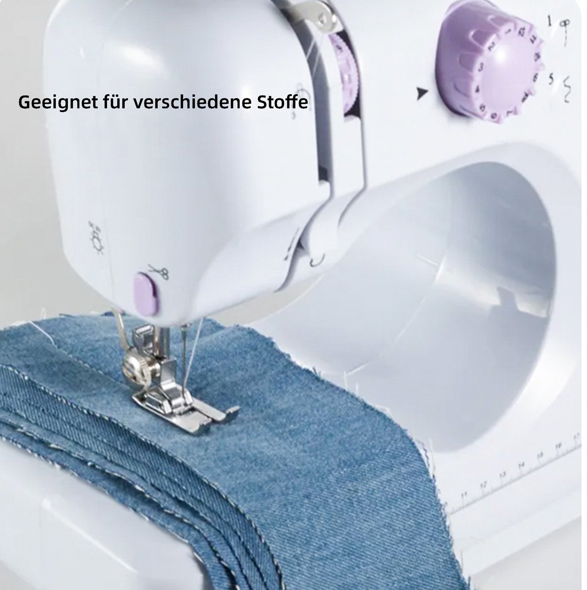 CHIWIN Mini Naaimachine met 12 Patronen en Accessoireset