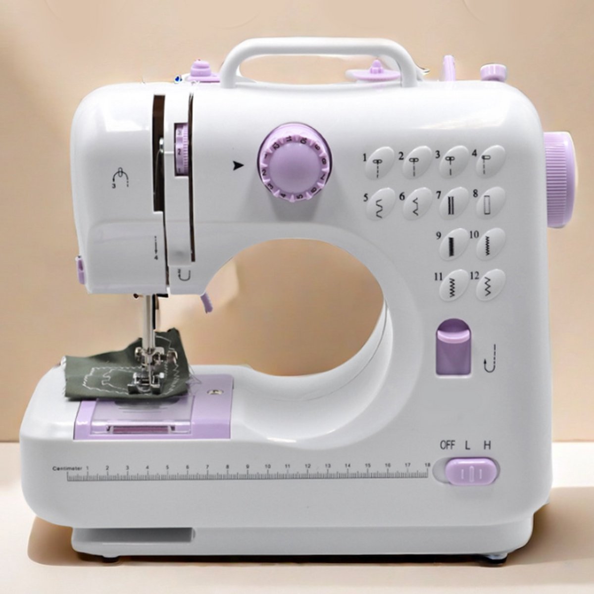 CHIWIN Mini Naaimachine met 12 Patronen en Accessoireset