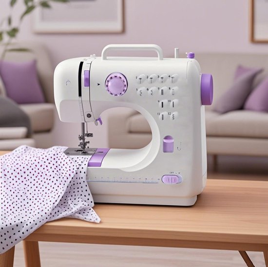 CHIWIN Mini Naaimachine met 12 Patronen en Accessoireset
