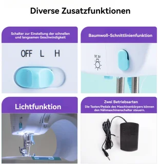CHIWIN Naaimachine Elektrisch Mini Compact