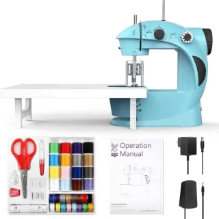 Compacte mini naaimachine - blauw-zwart