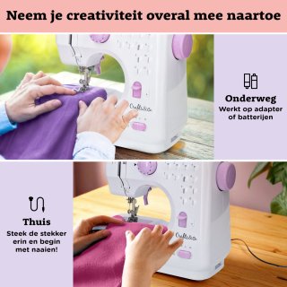 Crafts&Co Kindernaaimachine Set Wit