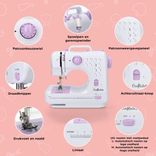 Crafts&Co Kindernaaimachine Set Wit