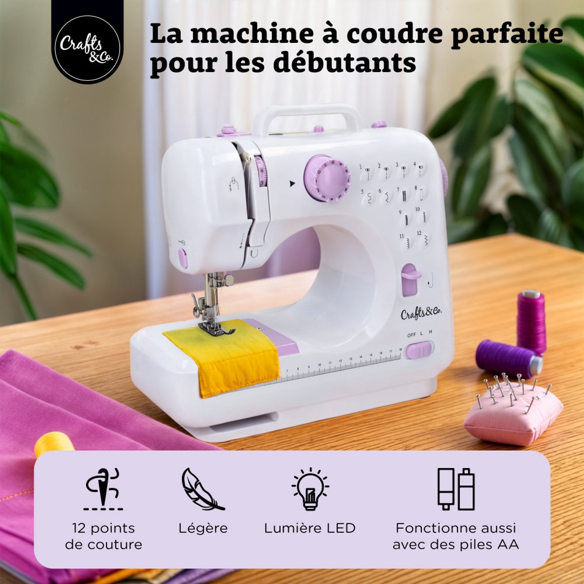 Crafts&Co Kindernaaimachine Wit