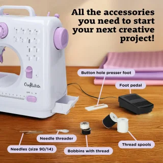 Crafts&Co Kindernaaimachine Wit