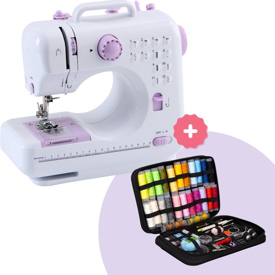 Crafts&Co Kindernaaimachine Wit met Naaiset