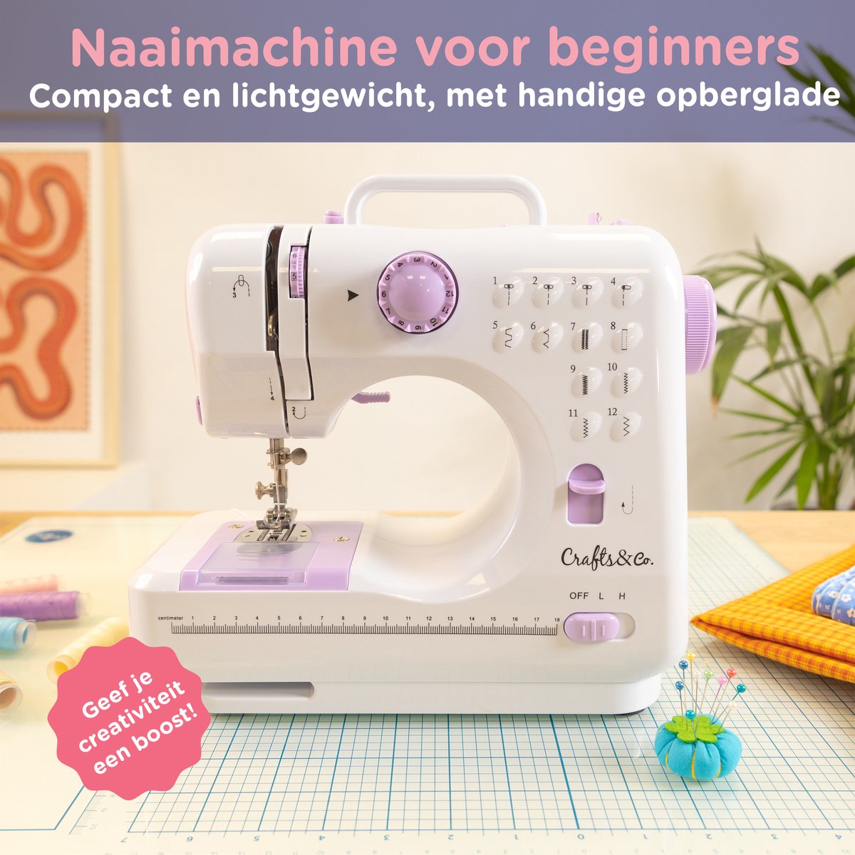 Crafts&Co Naaimachine Kindermaat Wit