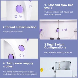 Creatorally Huishoudelijke Mini Elektrische Naaimachine