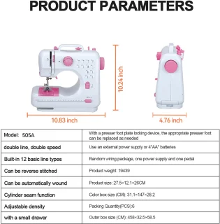 Creatorally Mini Elektronische Naaimachine - Roze