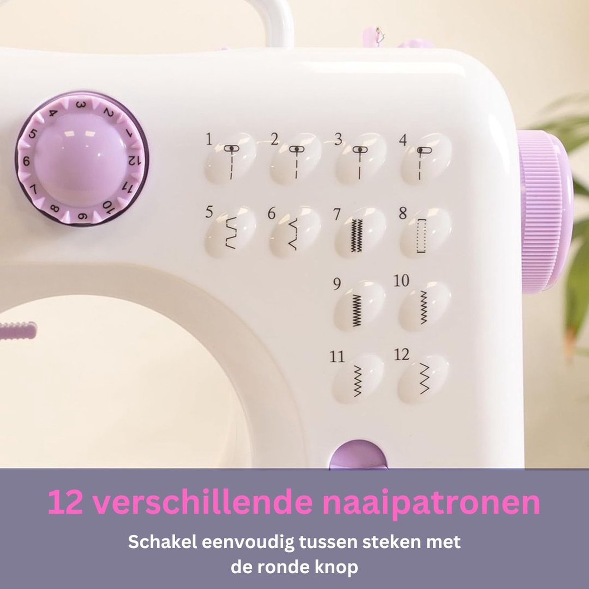 DailySupplies Naaimachine Kinderen Starterspakket Wit Lichtpaars