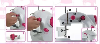 DailySupplies Naaimachine Kinderen Wit Roze