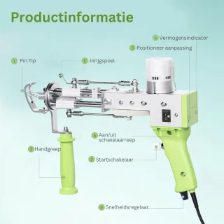 DailySupplies Premium Tufting Gun Beginnerspakket Groen