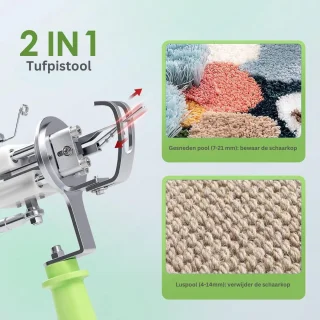 DailySupplies Premium Tufting Gun Beginnerspakket Groen