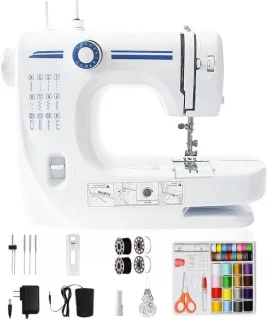 Draagbare kindernaaimachine blauw