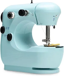 Draagbare mini naaimachine blauw