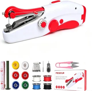 Draagbare mini-naaimachine met naaiaccessoires - ShopVlot