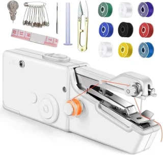 Draagbare mini-naaimachine met naaiset
