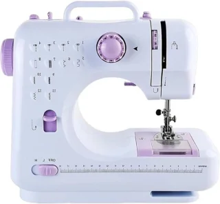 Draagbare mini naaimachine wit