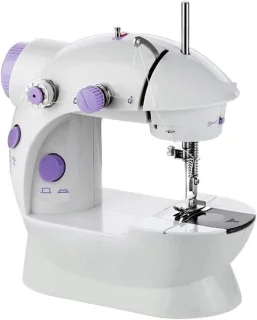 Draagbare mini naaimachine - wit