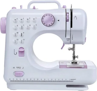 Draagbare mini naaimachine - wit