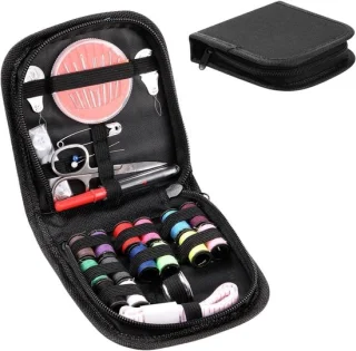 Draagbare naaikit reparatieset 16 x 10 cm multicolor