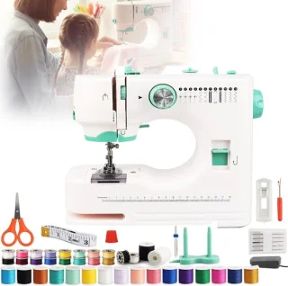 Draagbare naaimachine groen