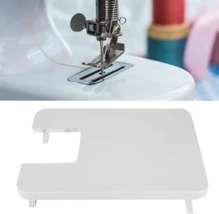 Draagbare naaimachine met aanschuiftafel - wit