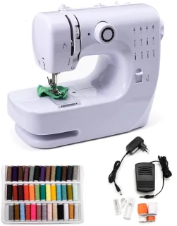 Draagbare naaimachine met naaiset