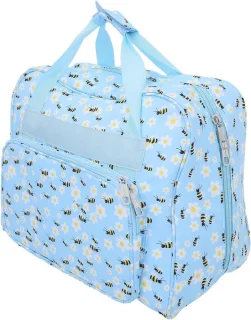 Draagbare Naaimachine Tas - Naaimachine Opberger - Naaibehoeften Meenemen - Met Trolley Structuur - 43x32x21 CM - Hemelsblauw