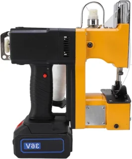 Draagbare Tassennaaimachine - Handnaaigereedschap Oplaadbaar - Zakken Sluiten - Draadloos Oplaadbaar - 12 cm Dikte - Zwart