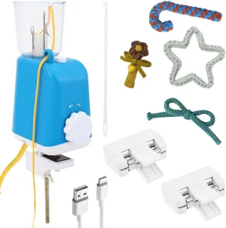 De Elektrische breimachine 15,5 cm - Blauw in één oogopslag