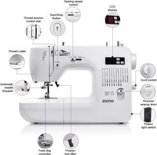 Elektrische vrije-arm naaimachine
