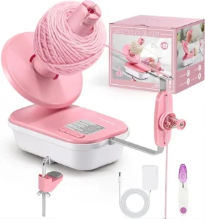 Elektrische wolwikkelaar - garen wikkelapparaat - roze