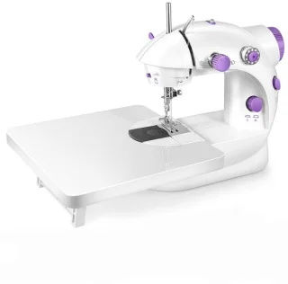 Elektronische mini-naaimachine met dubbele draad