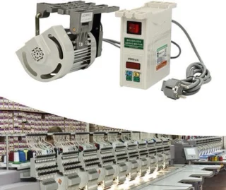 Elektronische naaimachine met flatbed twin-naald- en borstelloze servomotor