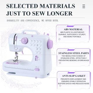 Wat vinden we goed aan de Fytura - Mini Naaimachine Wit/Paars