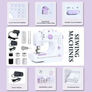 Fytura - Mini Naaimachine Wit/Paars