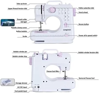 Fytura - Mini Naaimachine Wit/Paars