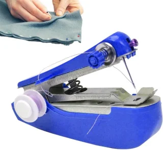 Hand naaimachine draagbaar, blauw