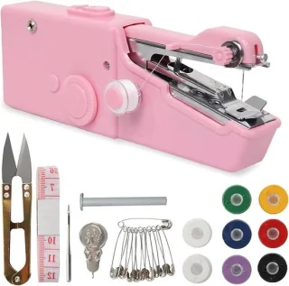 Handheld mini naaimachine - 21 cm - roze