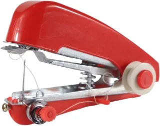 Handmatige mini-naaimachine overlocker 11 cm rood