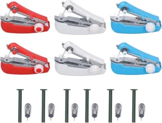 Handnaaimachine set - mini - 6 stuks - veelkleurig