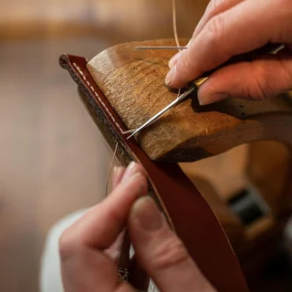 Handwerk Naai-priemset met Houten Handvat Log Kleur