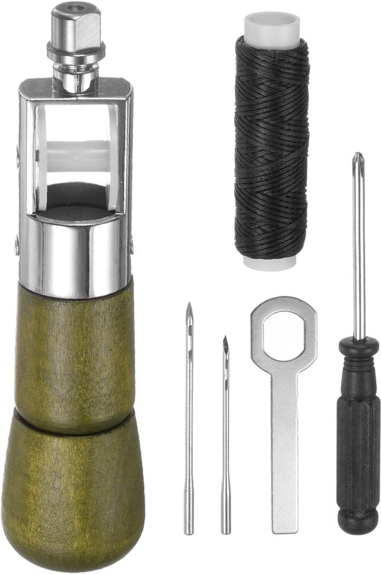 Handwerk Naai-priemset met Houten Handvat Log Kleur review