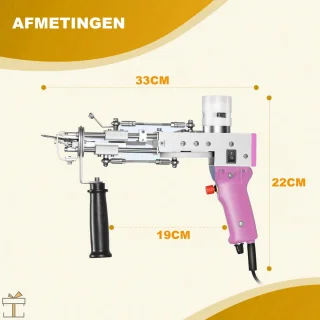 Happyment Tufting Gun 2-in-1 Borduur- en Tuftpistool Roze