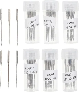 Huishoudelijke naaimachine naalden - 60 stuks - zilver