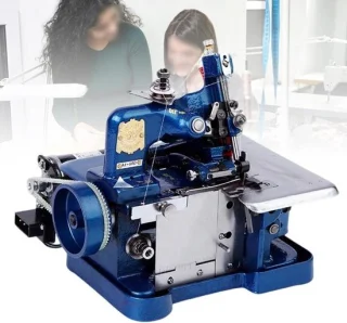 Industriële lockmachine overlockmachine blauw